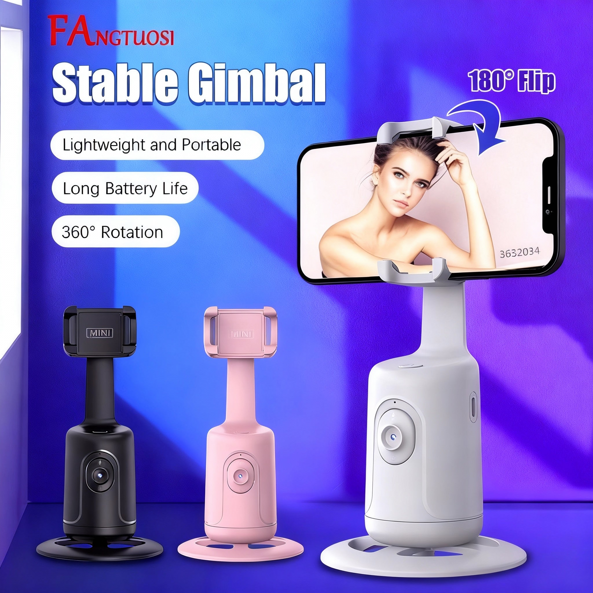 360° Auto-Tracking Gimbal-Stabilisator