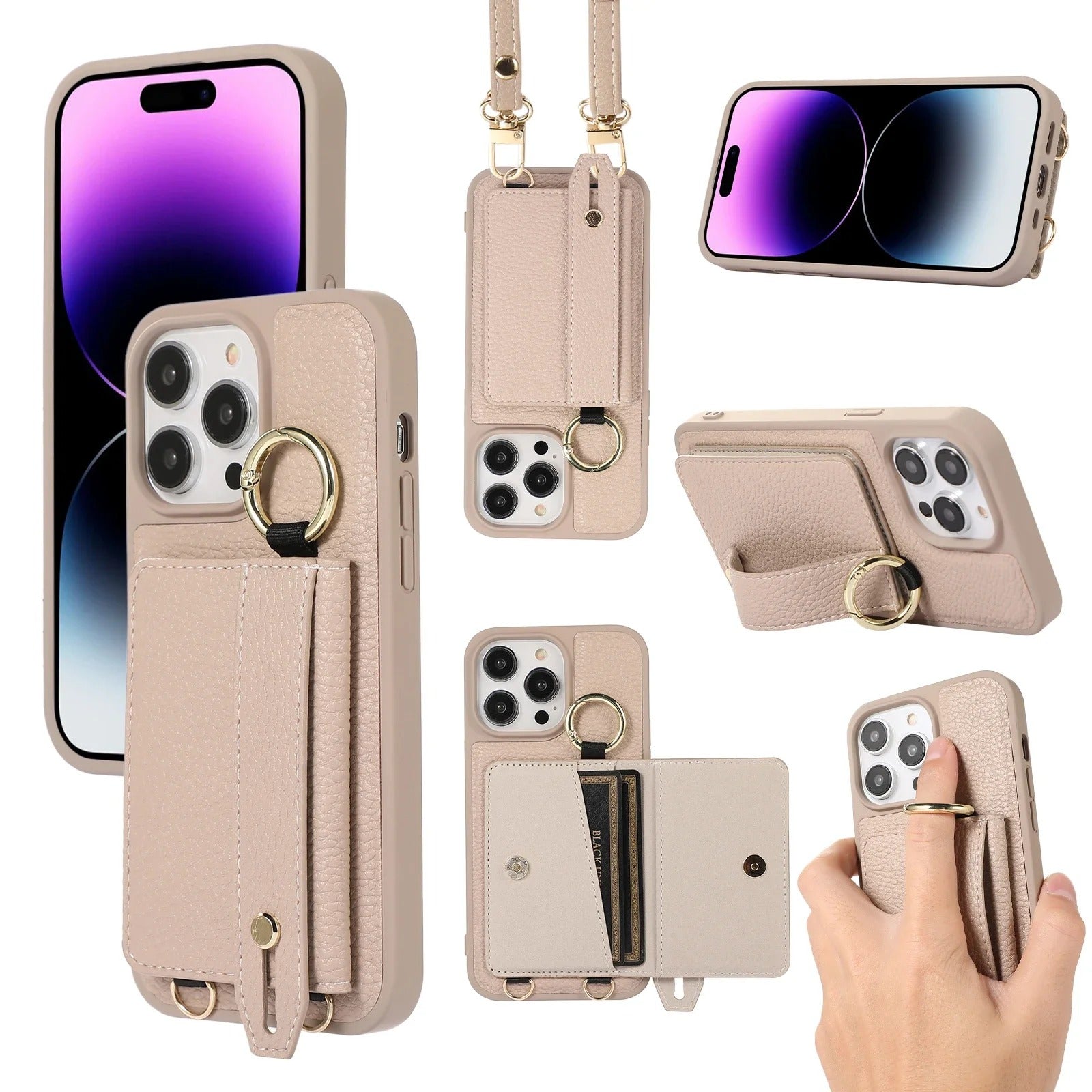 Crossbody Wallet Leather Phone Case