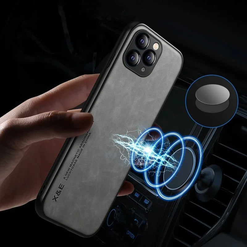 Magnetisches Lederetui aus Schafsleder