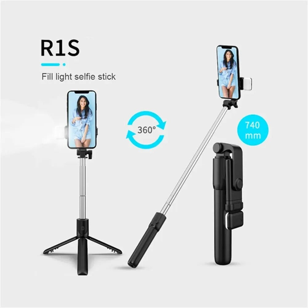 Selfie Stick Tripod with Bluetooth & Fill Light