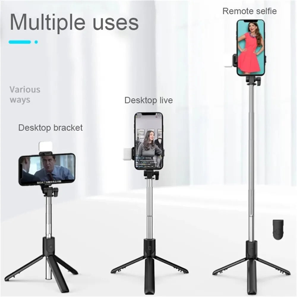 Selfie Stick Tripod with Bluetooth & Fill Light
