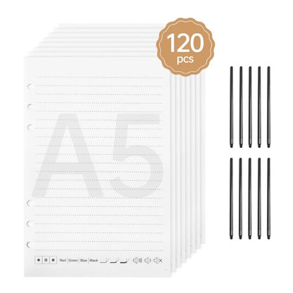 A5 Notebook Paper & Pen Refills Set