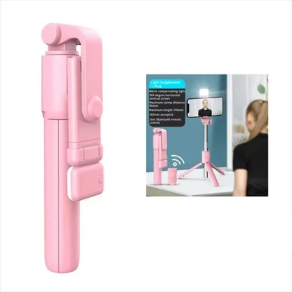 Selfie Stick Tripod with Bluetooth & Fill Light