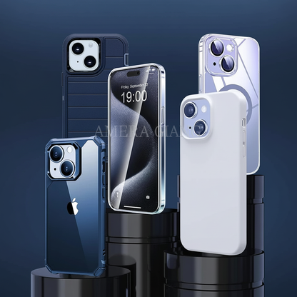 4-teiliger Displayschutz aus gehärtetem Glas für iPhones