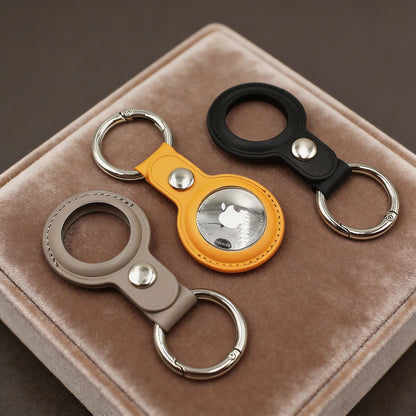 Airtag-Etui aus PU-Leder mit Schlüsselanhänger