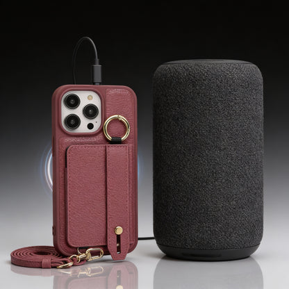 Crossbody-Geldbörse, Handyhülle aus Leder