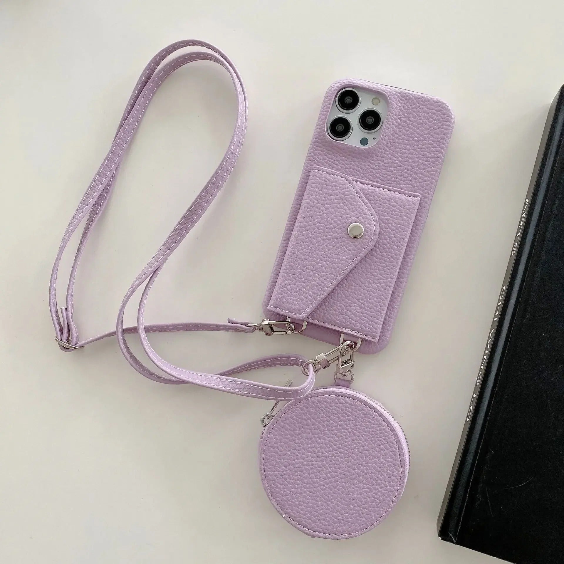 For IPhone 16 Crossbody Wallet Coin Purse