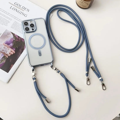 Plating Magnetic Crossbody Clear Case