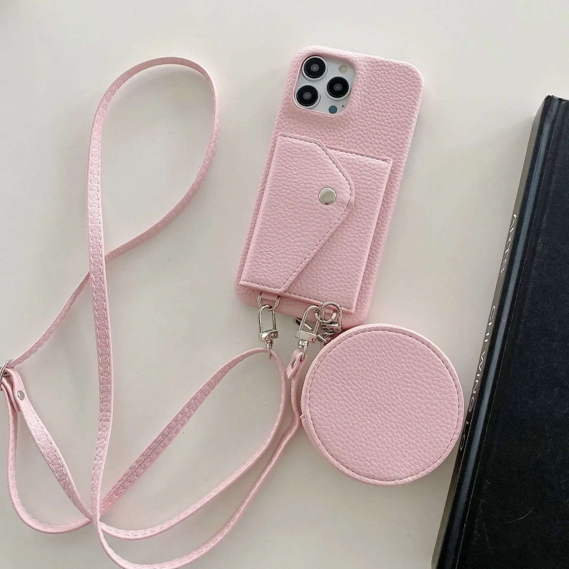 For IPhone 16 Crossbody Wallet Coin Purse