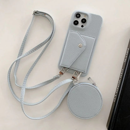 For IPhone 16 Crossbody Wallet Coin Purse