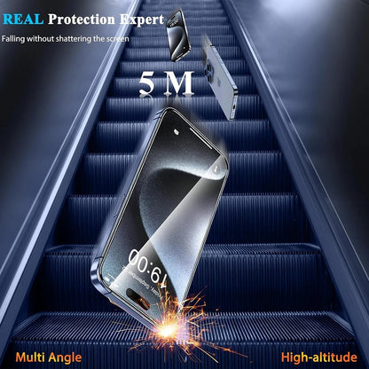 4-teiliger Displayschutz aus gehärtetem Glas für iPhones