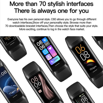 Smart Bracelet C60 – 1.1" AMOLED Fitness Tracker