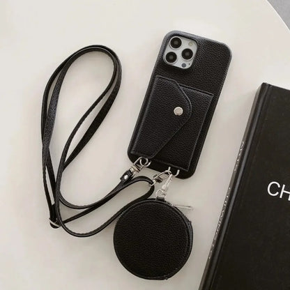 For IPhone 16 Crossbody Wallet Coin Purse