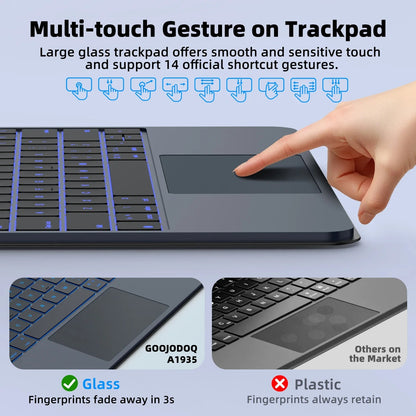 GOOOJODOQ Ultradünne Magic-Tastatur für iPad