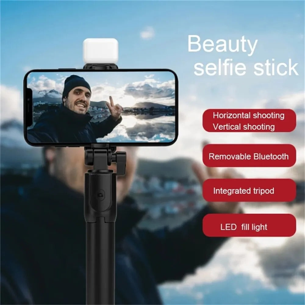 Selfie Stick Tripod with Bluetooth & Fill Light