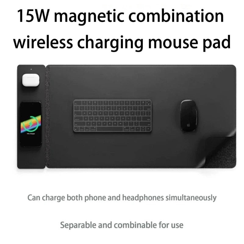 Magnetic Gaming Mouse Pad with Wireless Charging