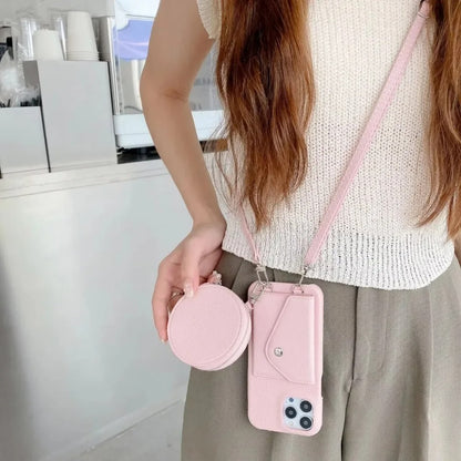 For IPhone 16 Crossbody Wallet Coin Purse