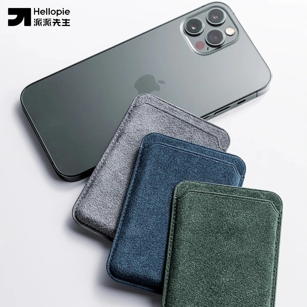 Italienische Alcantara MagSafe Brieftaschenhülle