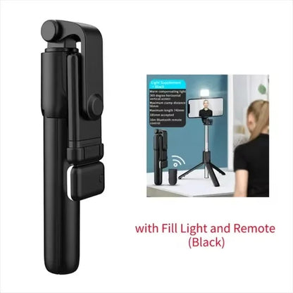Selfie Stick Tripod with Bluetooth & Fill Light